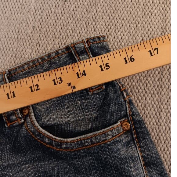 Rock & Roll Cowgirl Boyfriend Jeans 27 30"X32" Blue Embroidered Southwestern - Picture 12 of 15